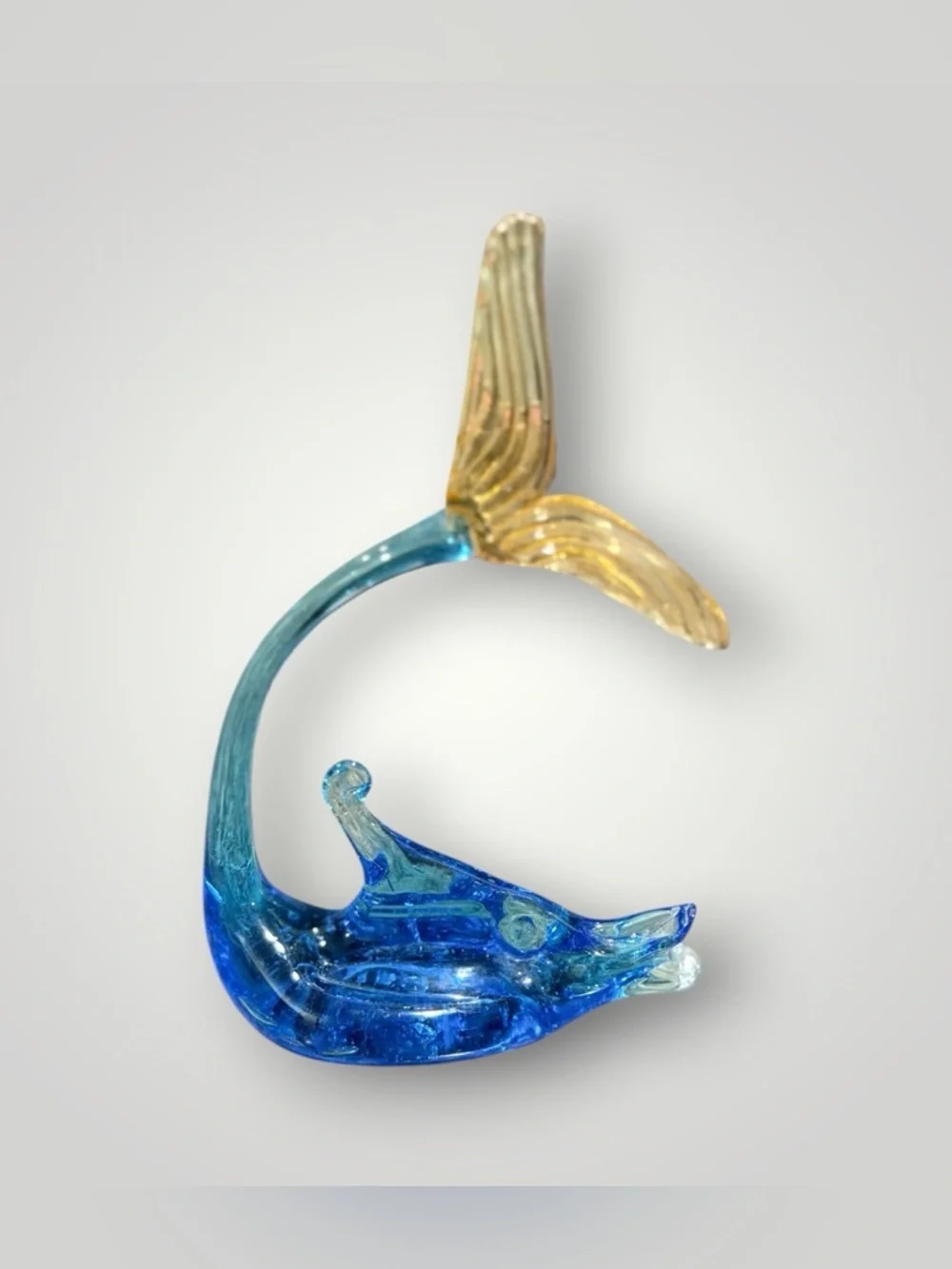 Vintage Fish Glass Art Style Sculpture